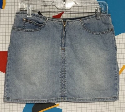 Falda Vaquera Vintage XOXO Mini Mediana Años 90 Y2K Boho Hippie Gótico Indie Foto 1 de 4