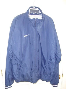 Reebok Size XL Men's Navy Blue Nylon w/Gray Quilted Lining Front Zip Jacket - Bild 1 von 4