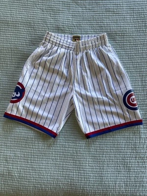 Mitchell & Ness Chicago Cubs Team ID Mesh Shorts Pin Stripe - Size Small NWOT - Image 1 of 4