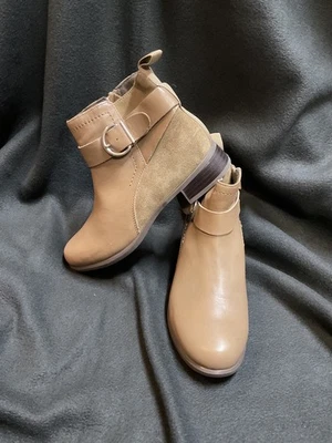 Botas Munro Mujer Castaño Botines Beige Cuero Gamuza Hebilla Correa 6.5M Foto 1 de 4