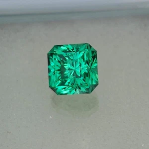 10 Ct Natural GIE Certified Flawless Green Sapphire Asscher Cut Loose Gemstone - Picture 1 of 7
