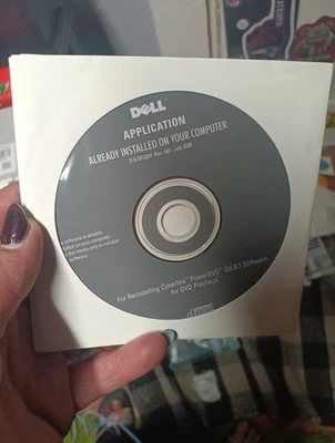Dell Reinstallation CD CyberLink PowerDVD DX 8.0 Software for DVD Playback NEW - Image 1 of 2
