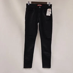 Pantalone Union Bay skinny 5 tasche junior taglia 7 nero nuovo con etichetta vita media slim fit - Foto 1 di 16