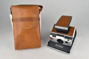 Vintage Polaroid SX-70 Instant Folding Land Camera w/ Leather Case FOR REPAIR - Bild 1 von 17