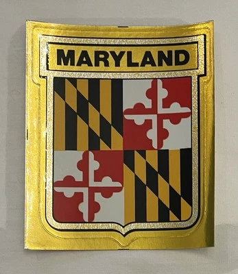 Maryland State Flag Medallion Sticker - Image 1 of 2