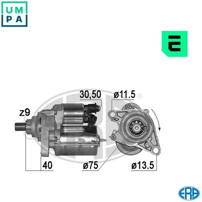 STARTER 221006A FOR HONDA D17A2/D17A5 1.7L D16W1/D16W5 1.6L 4cyl STREAM - Image 1 of 4