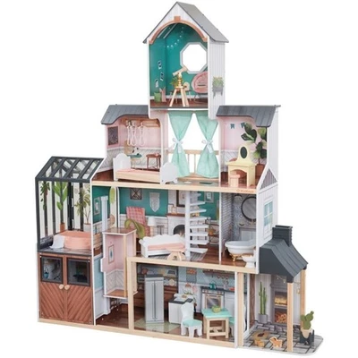 Kidkraft Celeste Mansion 24 Piece Wooden Dollhouse with EZ Kraft Assembly - Image 1 of 4