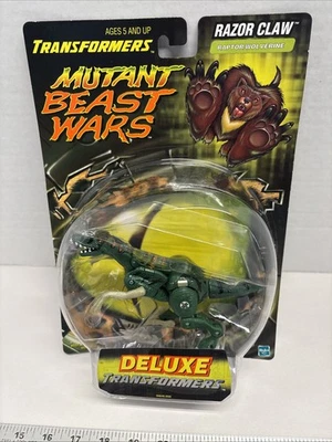 Hasbro Deluxe Transformers Mutant Beast Wars Razor Claw Raptor Wolverine 1999  - Image 1 of 4