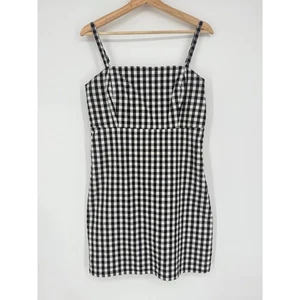 Mini Abito Cami Hollister Gingham Cotone Taglia L Nero - Foto 1 di 8