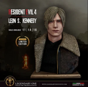 Leon S Scott Kennedy Head 1/6 Bust Action Figure 1:1 Resident Evil 4 Statue 1/4 - Picture 1 of 14