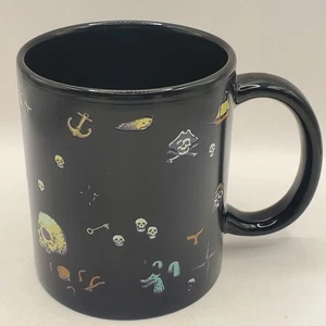 Kikkerland Skull Island Mug Heat Colour Changing Pirate Treasure Map Mermaid - Picture 1 of 11