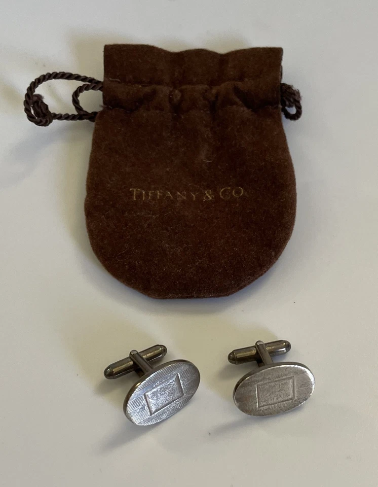 Gemelos Tiffany vintage de plata de ley Foto 1 de 1