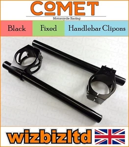 Clipons de manillar Comet negro 37 mm Kawasaki EX250 R 2008-2012 HC37BK - Imagen 1 de 8