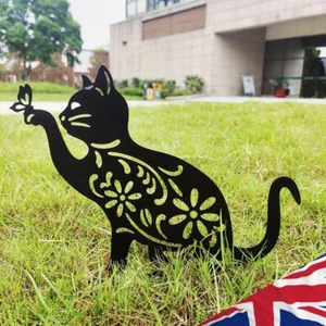 Outdoor Statues Animal Stakes Cute Silhouette Animal Stakes for Yard/Garden/Lawn - Picture 1 of 18