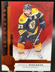 PATRICE BERGERON BOSTON BRUINS 2016-17 UPPER DECK ARTIFACTS ORANGE #107 /55