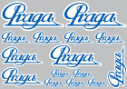 PRAGA STICKER SET - A4 SIZE SHEET OF 15 LAMINATED STICKERS/DECALS - Karting 