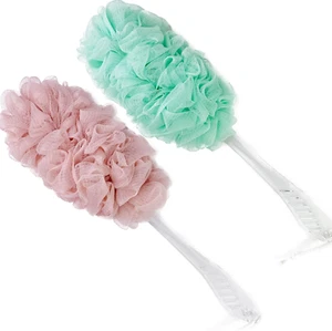 PPHAO - Loofah on a Stick for Men & Women - Bath Brush with Long Handle - Plasti - Picture 1 of 12