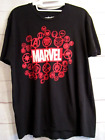 Marvel Superheroes T-Shirt Men's Large Black Faded