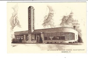 POSTCARD INTERSTATE GLASS HOUSE RESTAURANT HENDERSON KENTUCKY - Picture 1 of 2