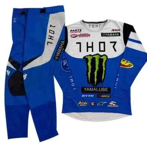 Thor Monster Yamalube Motocross Racing Gear Set Jersey/Pants Combo MX ATV Suit - Foto 1 di 2
