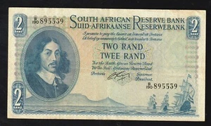 🇿🇦 South Africa 2 Rand ND (1962-65) Pick 105b S/N : B 190 / 895539 Banknote - Picture 1 of 2