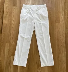 Pendleton Pen West Vintage 70s Pleated White Pants Made In USA Slacks 36x32 - Picture 1 of 18