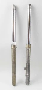 1979 SUZUKI PE RM 250 FRONT FORK SUSPENSION TUBES SLIDERS CAPS VINTAGE 36mm - Picture 1 of 7