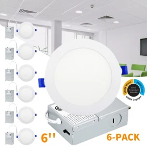 3CCT Selectable 3000K/4000K/5000K 12 Watts Ultra-Thin Recessed LED Ceiling Light - Picture 1 of 25