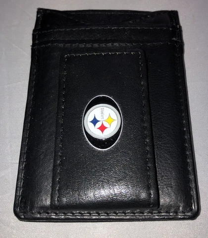 NFL Pittsburgh Steelers Logo Magnetic Money Clip Wallet NWOT Cover
