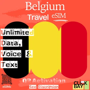 Esim, Belgique Travel eSIM, 35Go Données Internet + Appels et SMS illimités pendant 30 jours - Photo 1 sur 7