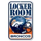 Denver Broncos Locker Room Plastic Sign 11"X17" Durable Poster