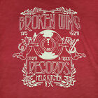 Lucky Brand BROKEN WING RECORDS Shirt ADULT LARGE RED NYC HELLS KITCHEN MENS NWT