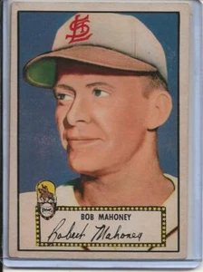 1952 Topps Baseball Card Bob Mahoney Pitcher St Louis Browns R/B EX + LOW # 58 - Picture 1 of 2