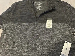 MARC JACOBS MENS PULLOVER 1/4 ZIP SLIM FIT LG.GRAY/BLACK- NWT - Picture 1 of 7