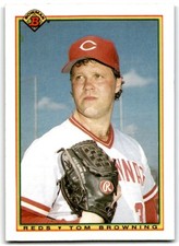 1990 Bowman Baseball Card Tom Browning Cincinnati Reds #43