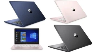  HP 14" Intel Laptop + Office 365 64GB SSD 4GB W10 Webcam  AVAILABLE IN 2 COLORS - Picture 1 of 10