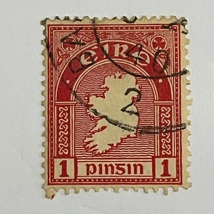 Sello postal Irlanda/Eire - 1 penique Irlanda - Mapa de Irlanda - st002 - Imagen 1 de 1