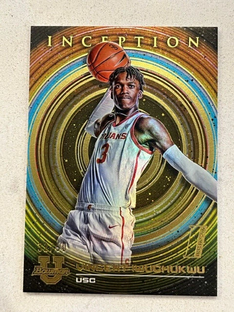 VINCENT IWUCHUKWU 2022-23 Bowman Inception University GOLD Parallel # 32/50 USC - Image 1 of 1