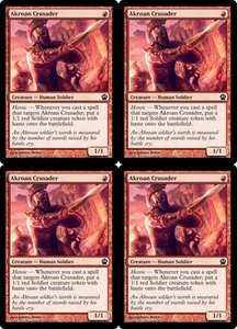 MTG - 4x AKROAN CRUSADER - Theros (C) - Picture 1 of 1