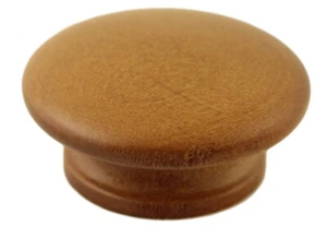 (5 Pack) 1-3/4 inch Large Wood Knob Cherry Finish - Picture 1 of 1