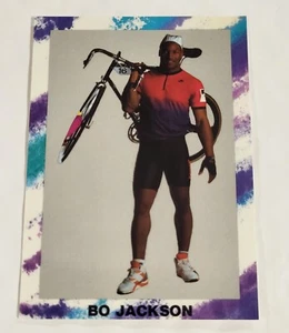βΎοΈ BO JACKSON π "Bo Knows Bicycling" 1990 Border Oddball Promo Card - Picture 1 of 2