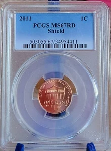 2011 Lincoln Shield Cent Penny PCGS MS 67 RD - Picture 1 of 2