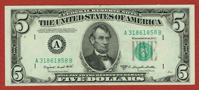 1950-C $5 FRN BOSTON FR#1964-A CH CU - Image 1 of 2