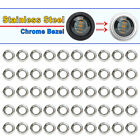 50x Stainless Steel Chrome Bezel Cover Trim Rings for 3/4" Side Marker Lights 