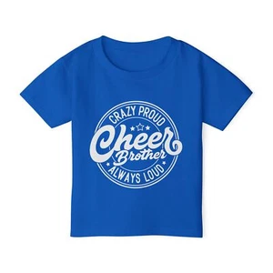 Proud Bored Funny Little Brother Cheerleading Toddler T-shirt Allstar - Picture 1 of 13