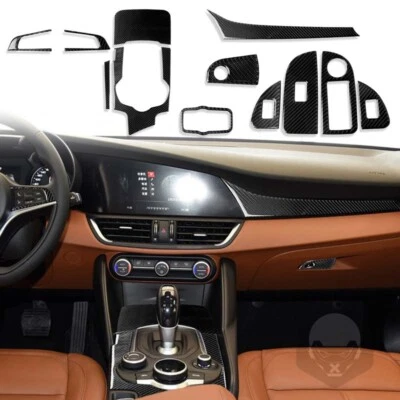 Комплект аксессуаров отделки салона из углеродного волокна для Alfa Romeo Giulia 2017-2019 - Изображение 1 из 4