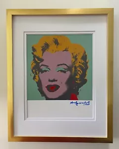 ANDY WARHOL 1984 SIGNED AWESOME MARILYN MONROE PRINT MATTED TO 11X14in. - Picture 1 of 4