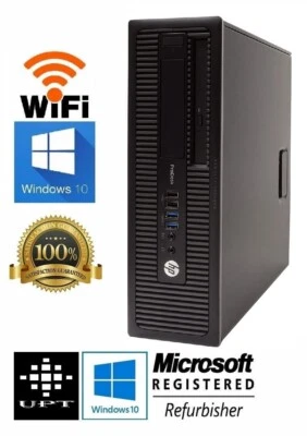 HP i5 Desktop Computer PC | up to 16GB RAM, 3TB SSD | 22" LCD | Windows 10 Pro - Image 1 of 4