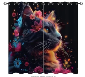 Dinosaur Blackout Curtains for Girls Boy Home Decor, Jurassic Animals Ancient Ju - Picture 1 of 3