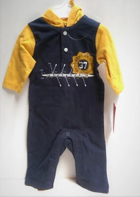 IZOD Bebé Mameluco con Capucha Algodón Infantil Niños Talla 0~12 Meses NUEVO Foto 1 de 4